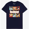 Anime * | Anime Haikyu!! Chibi Volleyball Players Character Panel T-Shirt Boxlunch Exclusive