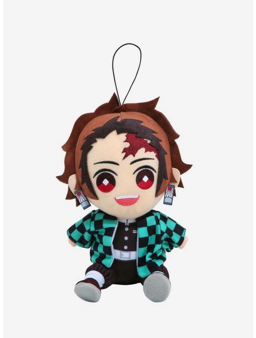 Anime * | Anime Demon Slayer: Kimetsu No Yaiba Chibi Tanjiro Kamado (Sitting) 8 Inch Plush