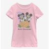 Cartoons * | Cartoons Disney Mickey Mouse & Minnie Mouse Happy Halloween Youth Girls T-Shirt