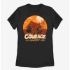 Cartoons * | Cartoons Courage The Cowardly Dog Haunt Womens T-Shirt