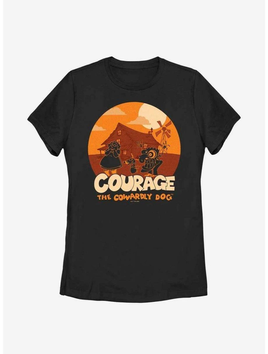 Cartoons * | Cartoons Courage The Cowardly Dog Haunt Womens T-Shirt