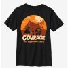 Cartoons * | Cartoons Courage The Cowardly Dog Haunt Youth T-Shirt