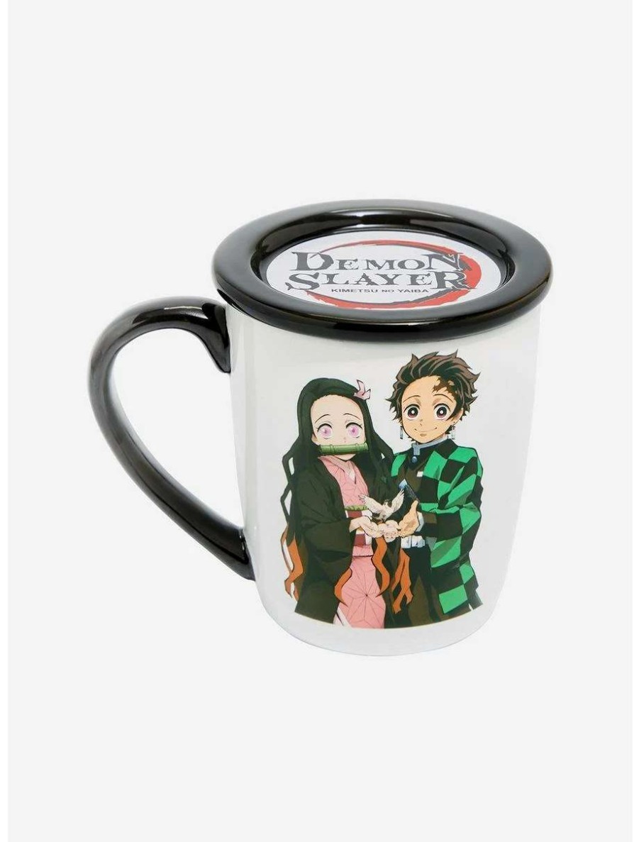 Anime * | Anime Demon Slayer: Kimetsu No Yaiba Kamado Siblings Mug With Lid