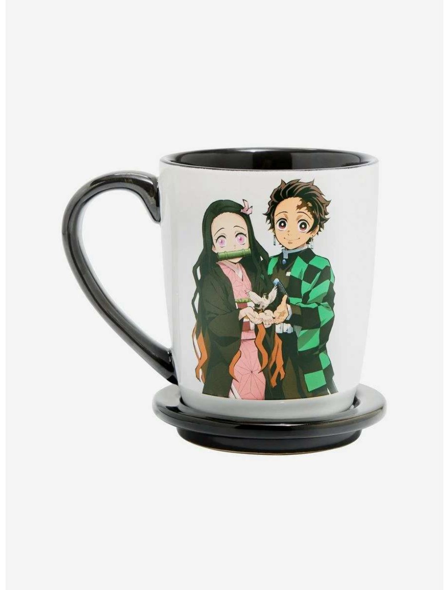 Anime * | Anime Demon Slayer: Kimetsu No Yaiba Kamado Siblings Mug With Lid