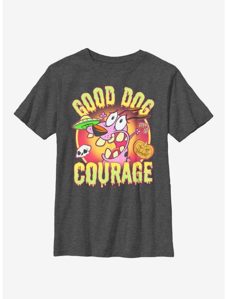 Cartoons * | Cartoons Courage The Cowardly Dog Good Dog Scary Youth T-Shirt