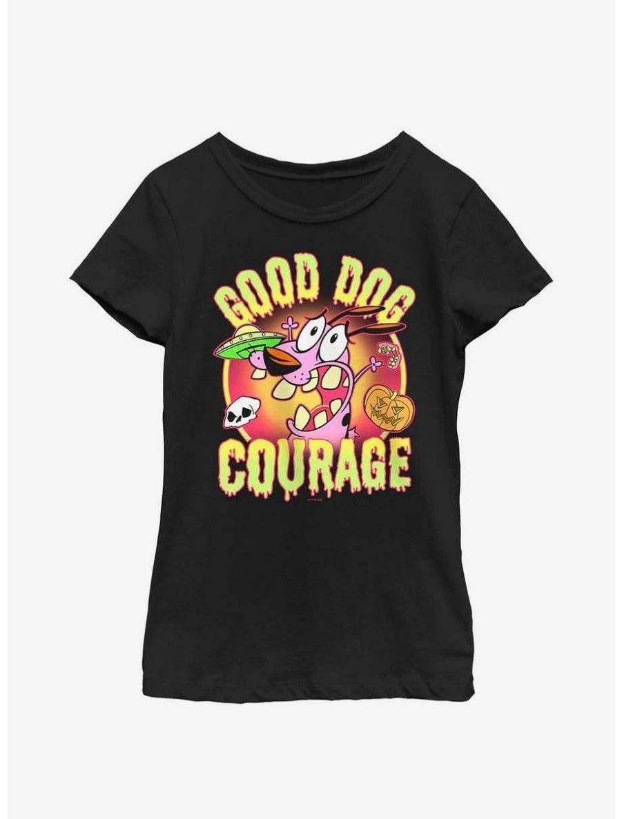 Cartoons * | Cartoons Courage The Cowardly Dog Good Dog Scary Youth Girls T-Shirt