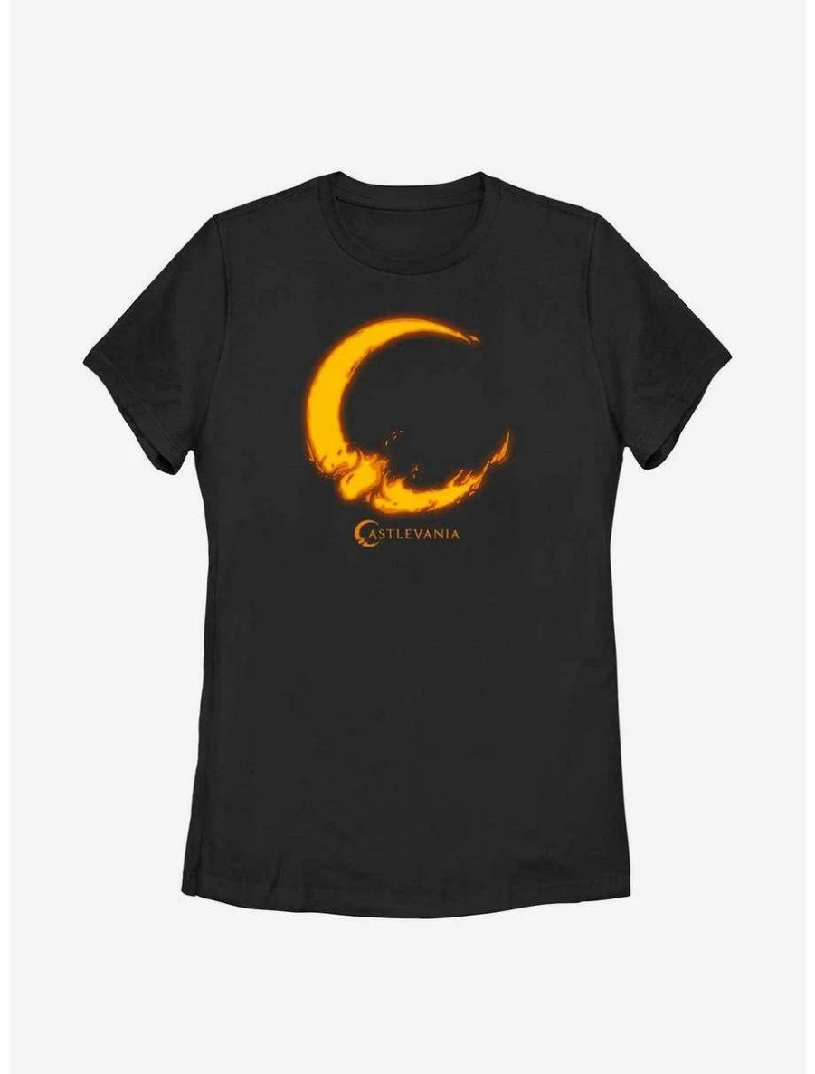 Anime * | Anime Castlevania Moon Fire Womens T-Shirt