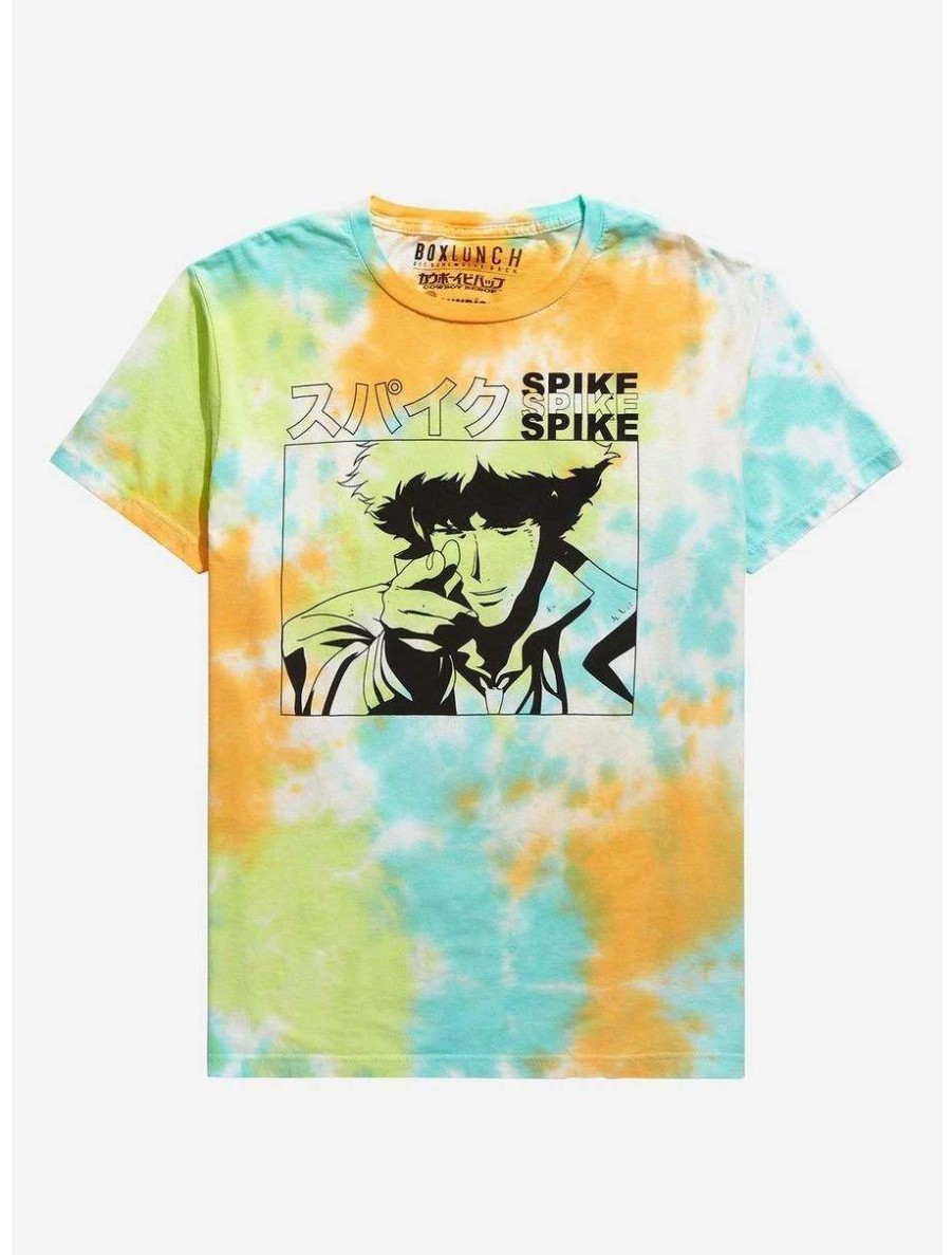 Anime * | Anime Cowboy Bebop Spike Spiegel Character Panel Tie-Dye T-Shirt Boxlunch Exclusive