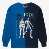 Anime * | Anime Jojo'S Bizarre Adventure Bruno & Zipper Man Portraits Split-Dye Long Sleeve T-Shirt Boxlunch Exclusive